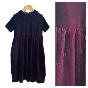 Petit Patapon Burgundy Maroon Red Velvet Dress